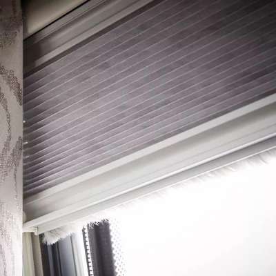 RV  Blind on Window pleated  Aluminum with  corner file