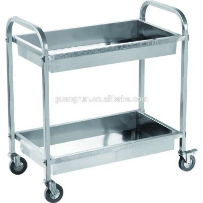 Stainless Steel Free-standing Commerical Trolley Dinning Cart For Restaurant GR-702