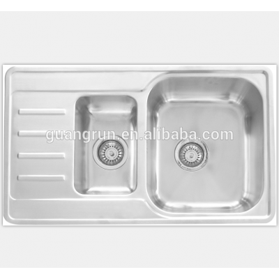 Abovecounter Stainless Steel Double Bowl Kitchen Sink GR-790