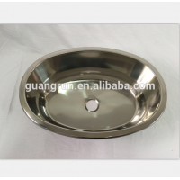 New Product Stainless Steel RV Oval Elliptical Hand Wash Basin Kitchen Sink GR-518