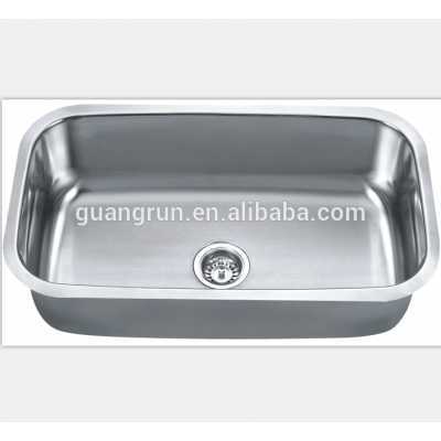 Widely Used Durable Unique Design Famous Brand Deep Insert Stainless Steel Single Bowl Kitchen Sink GR-555