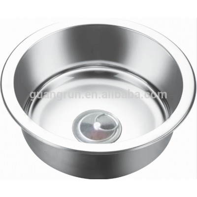 RV ,Yacht,Boat,Train and Public Mobile Toilet Stainless Steel Round Hand Wash Basin Kitchen Sink GR-532B