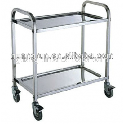 Stainless Steel Free-standing Commerical Mobile Lab Serving Kitchen Dinning Trolley Cart GR-700