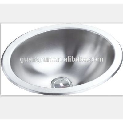 RV ,Yacht,Boat,Train and Public Mobile Toilet Used Stainless Steel Elliptical Hand Wash Basin Kitchen Sink GR-Y585