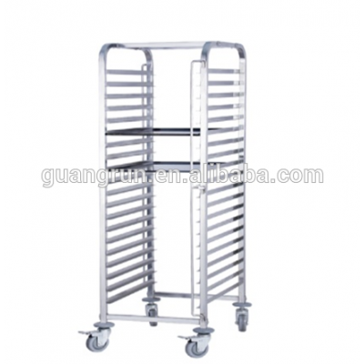 Stainless Steel Free-standing Commerical Trolley Mobile Bread Pan Rack For Restaurant GR-S03