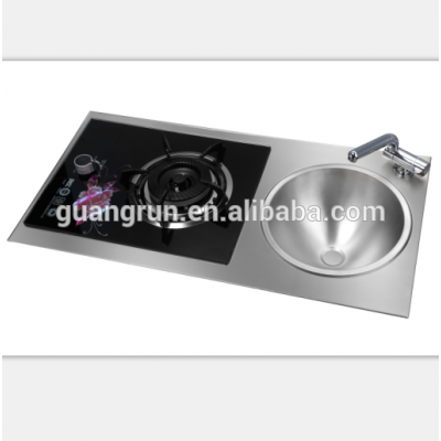 RV Stainless Steel One Burner Gas Stove Integrated With Sink GR-213