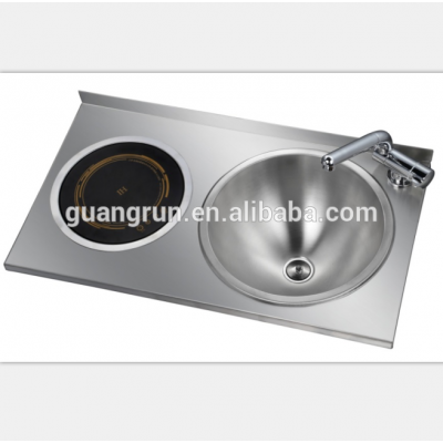 Stainless Steel RV Electromagnetic Furnace Integrated With Sink GR-214