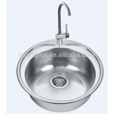 SUS304 Single Bowl Round Hand Wash Kitchen Sink