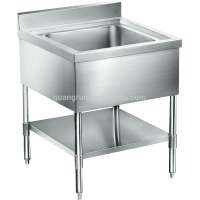 Free-standing Commercial Stainless Steel Kitchen Sink For Hotel GR-300C