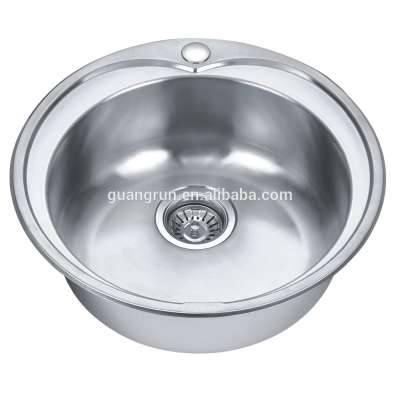 Hot sale Stainless Steel Single Bowl Round Hand Wash Kitchen Sink GR-541