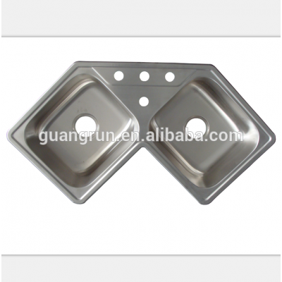 Stainless Steel Rhombus Household Unique Kitchen Sink GR-624