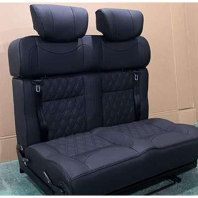 Leather sofa double or single sliding on RV CAR Self mounting with  lashing  track  rail